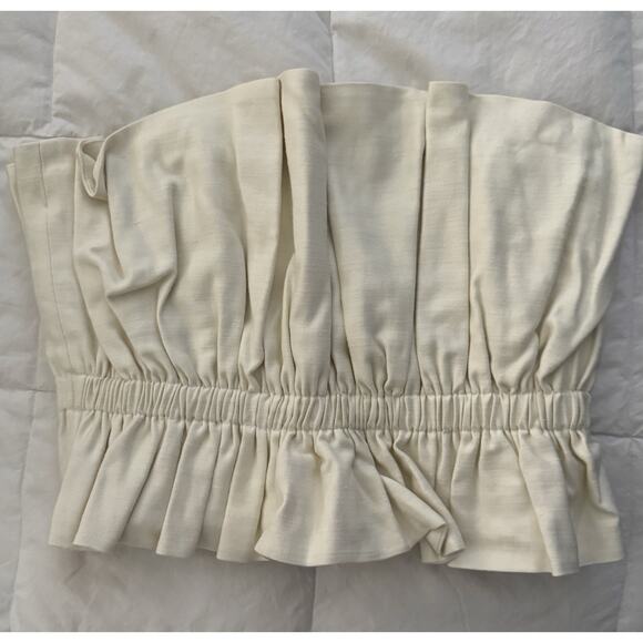 Sézane Editions Gioia Blouse Size 40 US Sz 8 Top Ecru White - Picture 4 of 13